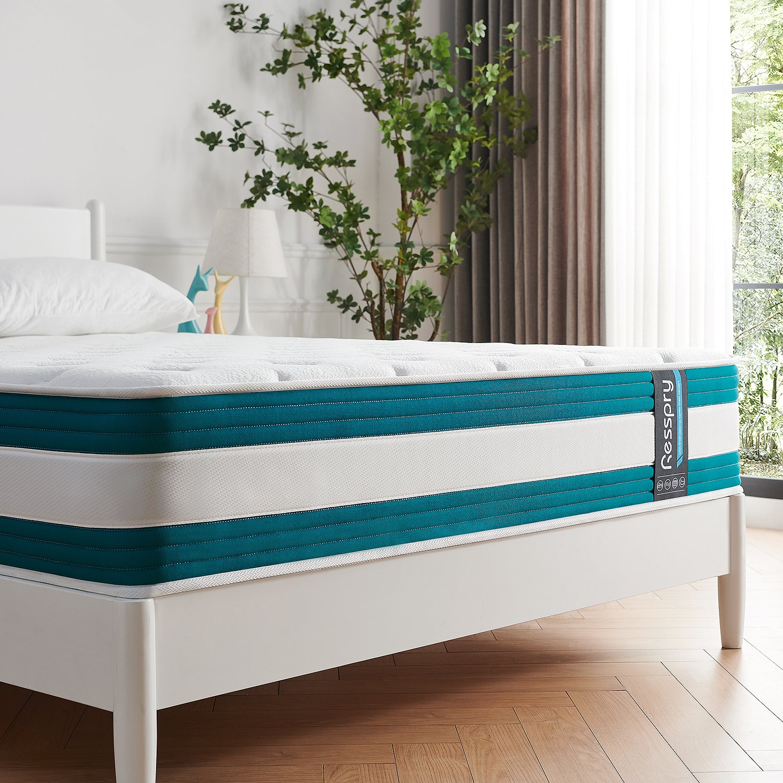Resspry 28cm Memory Foam Mattress with Independent Pocketed Springs,Pressure Relieving