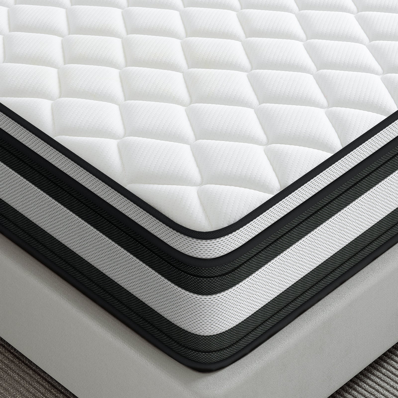 Resspry Hybrid Mattress With Breathable Memory Foam,Individually Pocket Spring