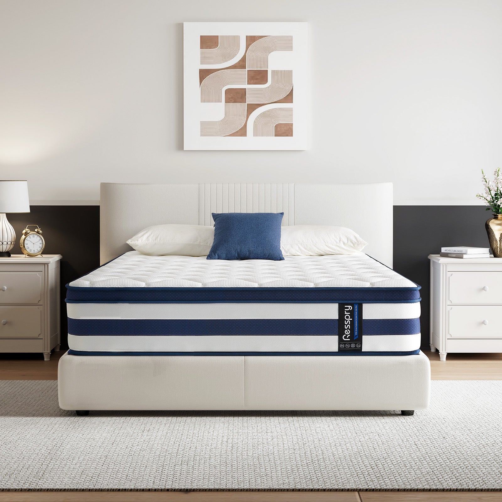 Resspry 12 Inch Memory Foam Sprung Hybrid Mattress, 9-Zone Personalized Support for All Sleepers | Puffy Collection