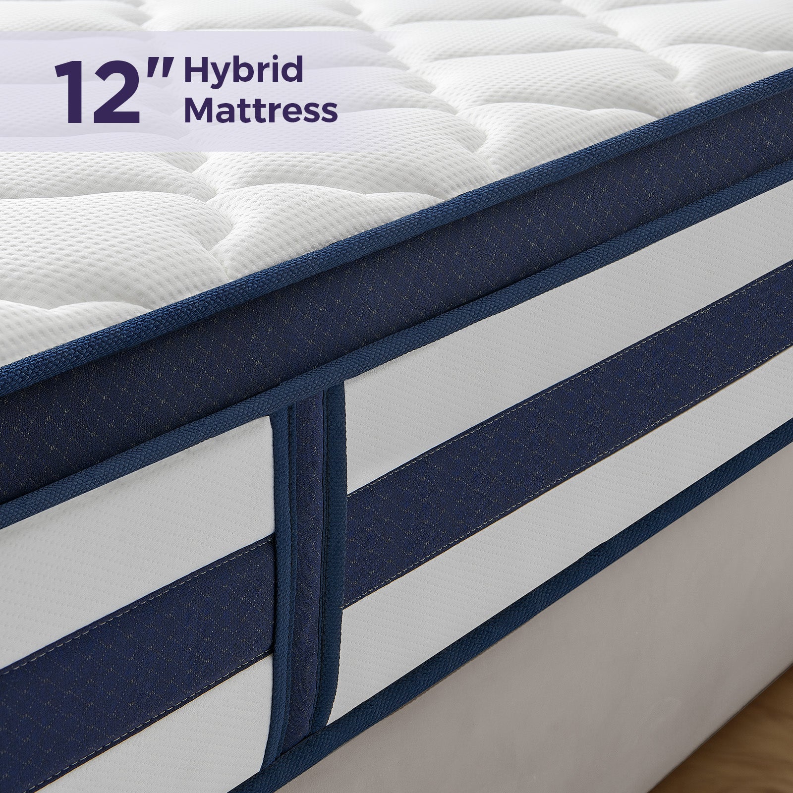 Resspry 12 Inch Memory Foam Sprung Hybrid Mattress, 9-Zone Personalized Support for All Sleepers | Puffy Collection