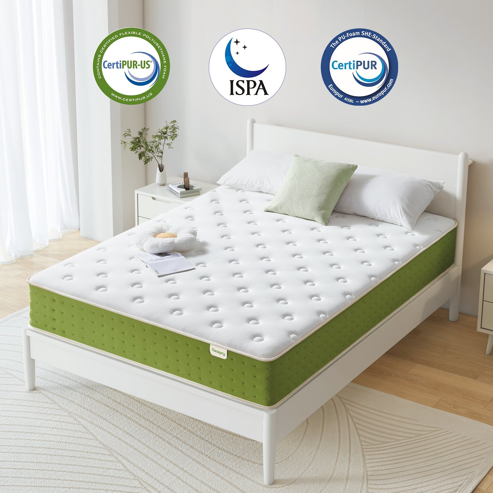 Vacuum compressed portable mattress saves shipping space, easy to install and arrange. Adopt eco skin-friendly fabric, soft and comfortable to touch. Stable supportive performance relieves body pressure, perfect for modern minimalist bedroom decoration.