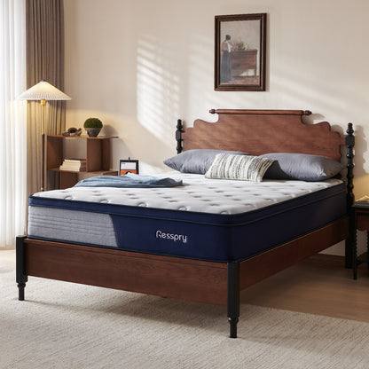 Bed with Respry mattress in a bedroom setting, which is a best budget mattress uk.