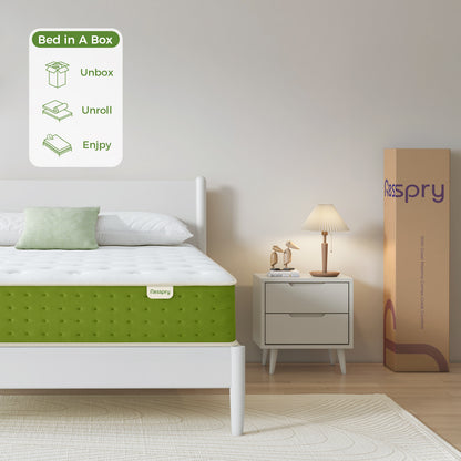 Mattress compressed in box, easy to transport with free shipping. Large size in compact package, effortless to unbox.